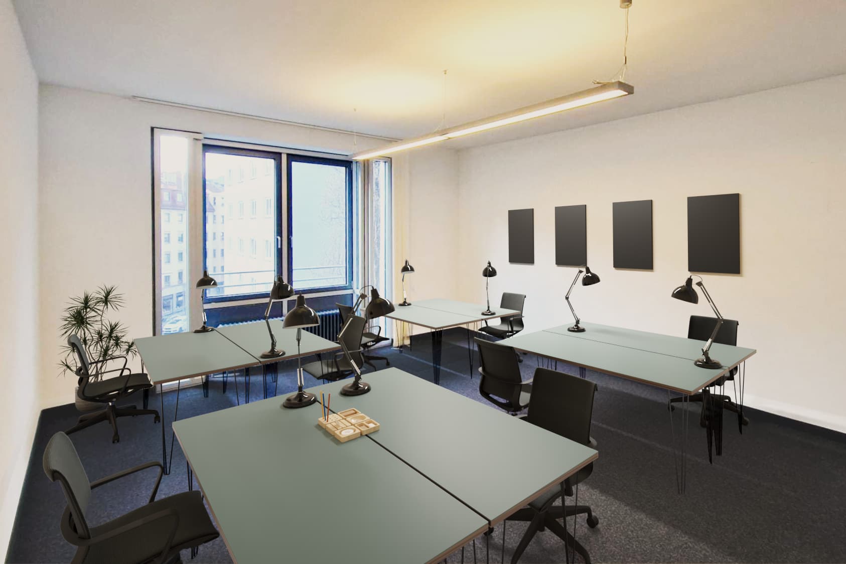 Großes Teambüro in München.